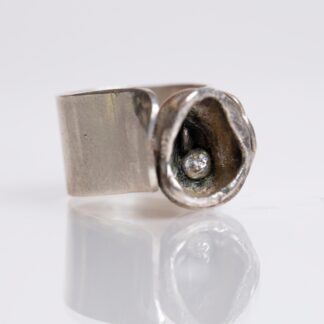 one-of-a-kind recycled silver statement ring